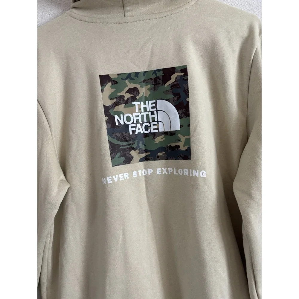 The North Face Men's M Evolution Hoodie Beige Camo Graphic NWT